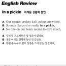 In a pickle 어려운 상황에 놓인 이미지