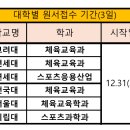 2025 정시 대학별 원서접수기간 안내 이미지