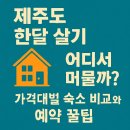 제주도 한달 살기 어디서 머물까? 가격대별 숙소 비교와 예약 꿀팁