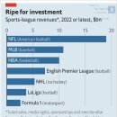 전 세계에서 가장 높은 총 매출을 창출하는 스포츠 프로리그 순위 이미지
