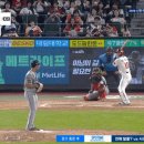 이학주 : 정우주 선수의 빠른 공을 밀어 때리면서 2타점을 또 올려줬습니다 gif 이미지