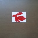 TaD-VolkswagenGolf폭스바겐골프북미형토끼스티커rabbit래빗bunny버니-적색반사 이미지