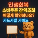 내수농협주유소 | 민생회복 소비쿠폰 잔액조회 어떻게 확인하나요? 카드사별 가이드