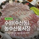 농수산물도매시장입구 버스정류장 옆 | 수원 농수산물도매시장 수산동 맛집 믿음수산 대우수산 산오징어회 참돔회 우럭회 구매후기