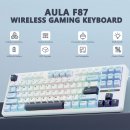 AULA F87 Pro 개스킷 게이밍 기계식 키보드, 75% TKL 레이아웃, 무선 핫스왑 RGB 맞춤형 블루투스 키보드, 2024 새 이미지