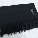 YVES SAINT LAURENT Embroidered Logo Wool Scarf 이미지