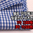 [mjz30513-4478]블루 깅엄체크 링클프리 셔츠면 이미지