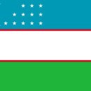 우즈베키스탄 국기 & 지도 이미지