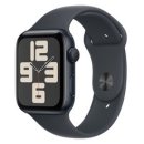 Apple 정품 2024 애플워치 SE 2세대 알루미늄 케이스, 44mm, GPS, 미드나이트 / 미드나이트 스포츠 밴드, S/M 이미지