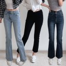 캠퍼스청바지 | 내 체형에 꼭 맞는 완벽한 핏의 완성, 여성 청바지 하이웨스트 부츠컷 와이드 일자 스키니 블랙진 스판