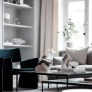 아름다운 스칸디나비아 가구, 조명 및 액세서리가 갖추어져 있는 가족 아파트 이미지