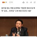 윤석열의 위험한 인식 "국정원 동원해 인사검증할 것"/윤석열, 김건희 씨에 기자들과 통화 자제령 내렸나 이미지