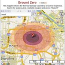 美 DTRA의 서울,오산,부산 3개 도시 핵공격 시뮬레이션 이미지