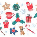 winter holidays clipart collection 이미지
