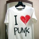 제너럴아이디어,카이아크만,아디다스오리지날/I LOVE PUNK T(흰색반팔),에메랄드블루티셔츠,레드싸커티셔츠/실측참조 이미지