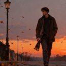 석양 속 생명의 날 이미지