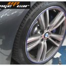 BMW 3시리즈 휠프로텍터 검정에 블루색상 장착[대구수입차휠프로텍터] 이미지