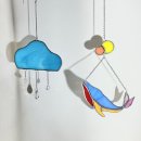 [덕계]새활용 유리공예-티코스터 만들기 | 썬캐쳐 원데이클래스 돌고래 구름 스테인드글라스 서울 유리공방 유리공예 단체수업 출강수업 성수 건대