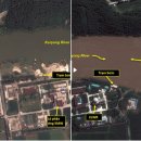 북한, 영변 핵발전소 홍수 피해 이미지