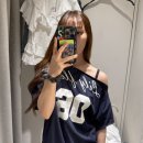 업프린팅 | [블랙업] 내돈내산 후기✨made 프리피 보트넥 프린팅 반팔티, 오프숄더 티셔츠