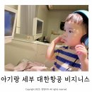 인천 세부 대한항공 비지니스 기내식 키즈밀 KAL라운지