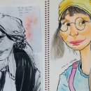 기초 스케치와 캐리커처 이미지