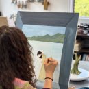 즐거운 아크릴화 이미지