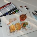 수채화 드로잉 이미지