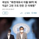 곽상도 "화천대유서 아들 50억 퇴직금? 그런 구조 만든 건 이재명'' 이미지