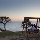 노을그려진바다풍경 이미지