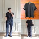 매드와이드 | 2만원대 가성비 남자 여름 반팔티 추천 : 노이어 플리츠 세미 오버핏 하프 티셔츠 블랙 리뷰 및 코디