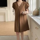 볼륨소매 스트링원피스 이미지