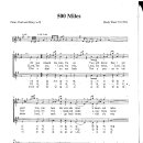 Peter, aul &amp; Mary / 500 miles 악보 이미지