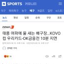 태풍 여파에 KOVO컵 열리는 구미 박정희 체육관에 물 샜다. 경기 10분 지연 이미지