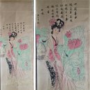 장대천 張大千 Chang Tach'ien (1899~1983) 西施 人物畵 34*112 지본채색 이미지