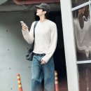 변우석 지오다노 26FW플란넬 체크셔츠, 페이크 레더자켓, 크루넥 긴팔 셔츠《지오다노 web》 이미지