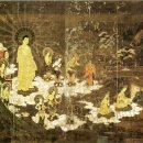 수월관음도 중국 서하 12세기 비단에색 이미지