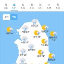 오늘의 날씨🌞☔️☃️, 2024년 5월 11일 토요일 이미지