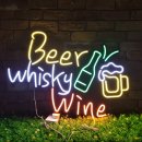 와인 비어 | [네온간판 만들기] 섞어 드시진 마세요. 비어 위스키 와인 제작 후기.
