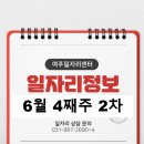 경기도립노인전문여주병원 | 6월 4째주 2차 일자리정보 입니다.