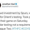 레이튼 오리엔트 코로나 검사비용은 토트넘이 지불했다고 함 이미지