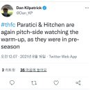 (Dan Kilpatrick)토트넘 파라티치단장/히첸은 프리시즌경기때처럼 오늘 시티경기시작전 선수들 워밍업지켜보고있음 이미지