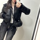 칼라 | 겨울아우터 추천 헬레네파리스 레더 리브드 칼라 웰론 점퍼 후기