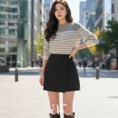 7495 | 데일리부터 오피스룩까지, 랩 미니 스커트 sk7495 코디 후기