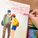 수채화 | [화방넷 페인터즈] 까렌다쉬 네오컬러2 아쿠아렐 40색 후기 – 수채화처럼 번지는 수성크레용