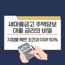 새마을금고 주택담보대출 금리의 비밀: 지점별 특판 조건과 DSR 50% 활용법