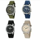 Seiko Automatic Stainless Steel Watch with Canvas Band $42.99 이미지