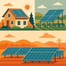 정오의 태양 발전소 이미지