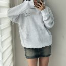 아이앱스튜디오 후드 라이트그레이 L 라지 사이즈, 여자 오버핏 실착 착용샷 후기