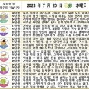2023년 7월 20일 운세 및 세상 소식 이미지